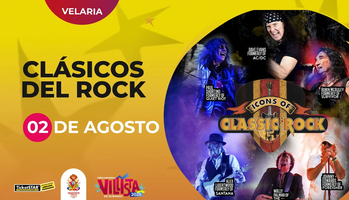 boletos Clasicos del Rock Velaria Feria Durango 2025